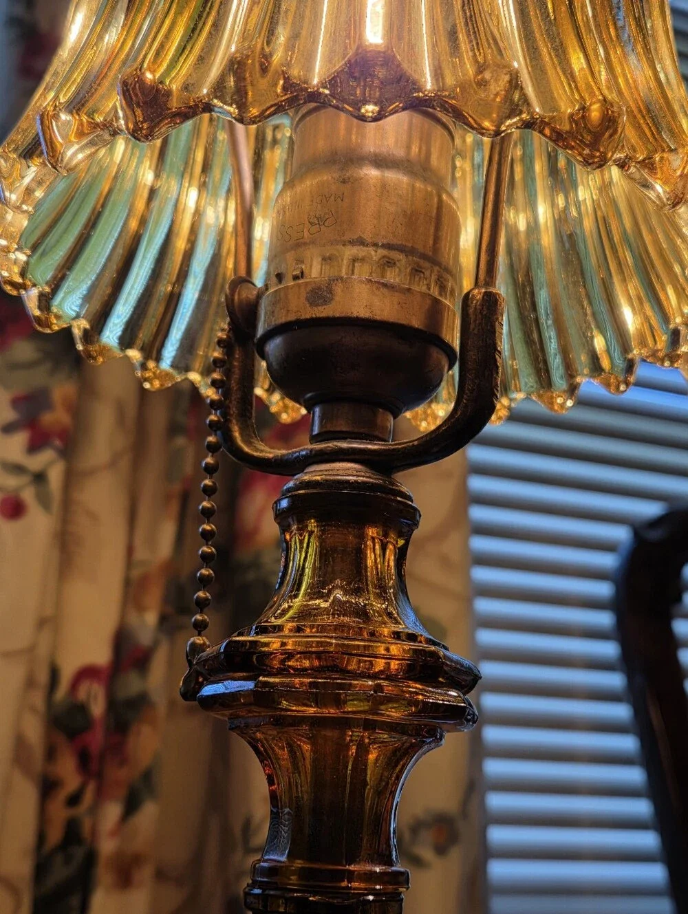2 Antique Murano?  Hobnail Fairylamp Bedside Tablelamps